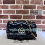 Replica GG 443497 black lambskin handbag